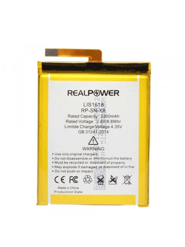 RealPower Sony Uyumlu Xperia XA Batarya 2300mAh Li-Polymer Uzun Ömürlü Pil