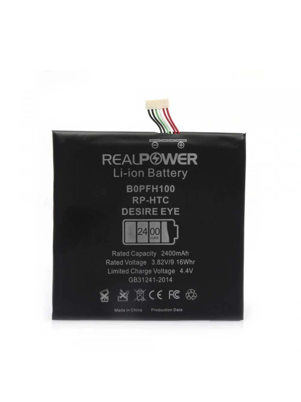 RealPower Htc Uyumlu M910 Desire Eye Batarya 2400mAh Li-Polymer Uzun Ömürlü Pil
