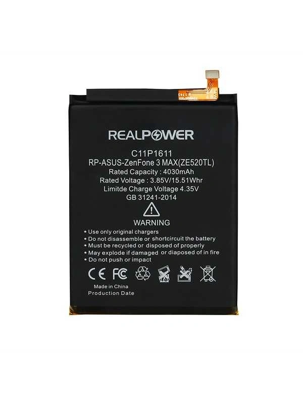 RealPower Asus Uyumlu Zenfone 3 Max 5.2 Batarya [mAh] Li-Polymer Uzun Ömürlü Pil
