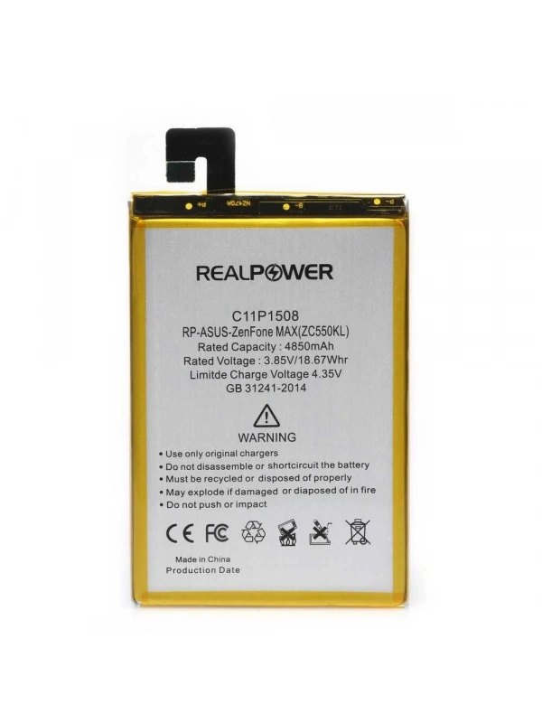 RealPower Asus Uyumlu Zenfone 2 Max Batarya [mAh] Li-Polymer Uzun Ömürlü Pil