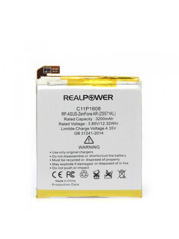 RealPower Asus Uyumlu Zenfone AR Batarya [mAh] Li-Polymer Uzun Ömürlü Pil