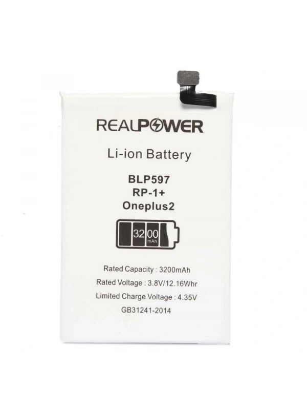 RealPower OnePlus Uyumlu 2 Batarya 3200mAh Li-Polymer Uzun Ömürlü Pil