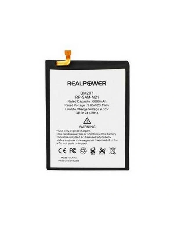 RealPower Samsung Uyumlu Galaxy M31 M315 Batarya 6000mAh Li-Polymer Uzun Ömürlü Pil