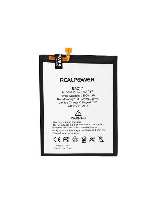 RealPower Samsung Uyumlu Galaxy A21s A217 Batarya 5000mAh Li-Polymer Uzun Ömürlü Pil