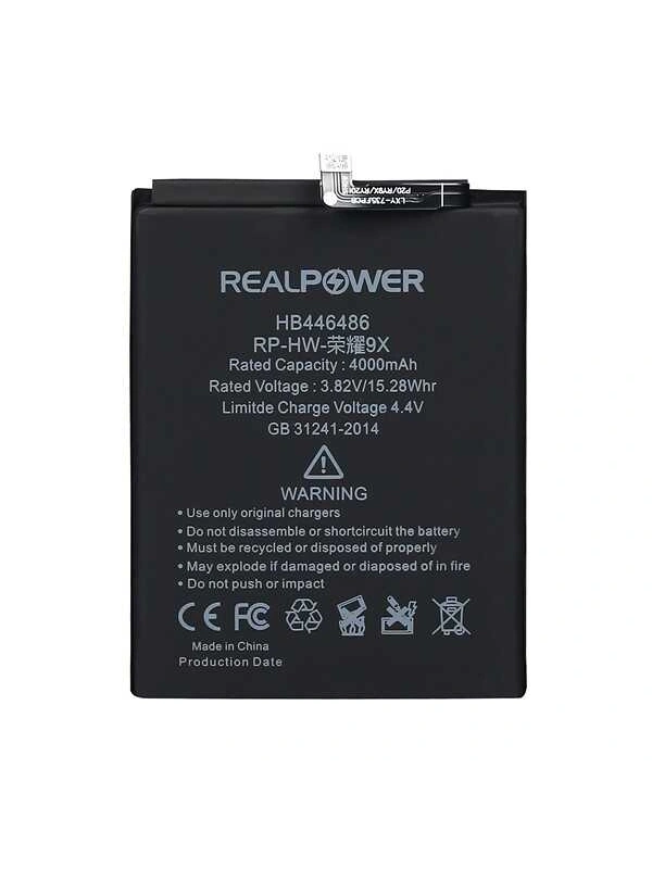 RealPower Huawei Uyumlu Y9 Prime 2019 Batarya 4000mAh Li-Polymer Uzun Ömürlü Pil