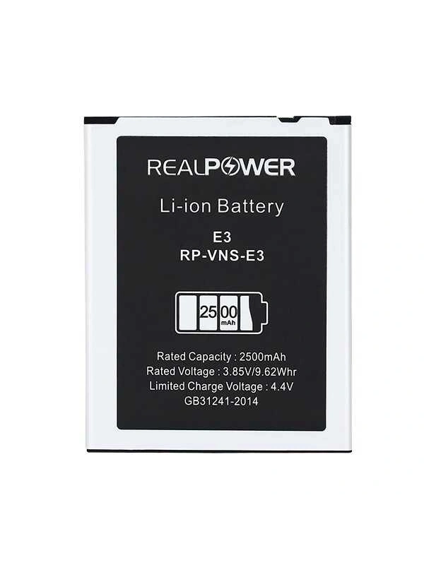 RealPower Vestel Uyumlu Venüs E3 Batarya 2500mAh Li-Polymer Uzun Ömürlü Pil