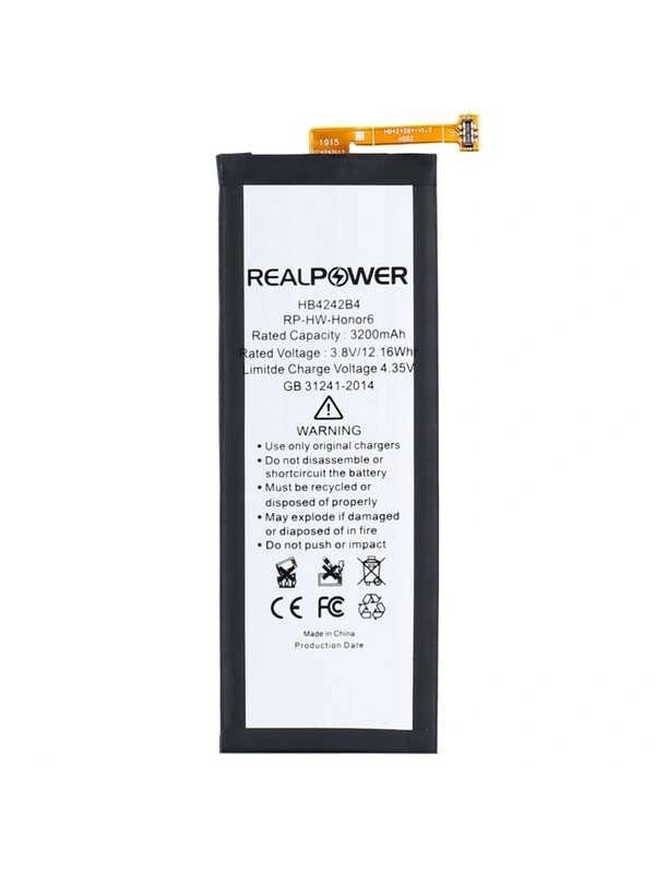 RealPower Huawei Uyumlu Honor 7i Batarya 3200mAh Li-Polymer Uzun Ömürlü Pil