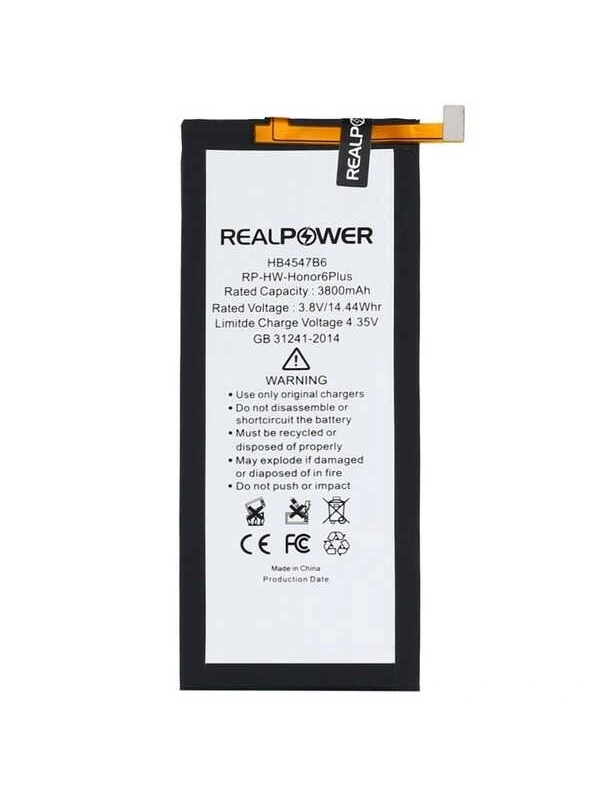 RealPower Huawei Uyumlu Mate 7 Lite Batarya 3800mAh Li-Polymer Uzun Ömürlü Pil