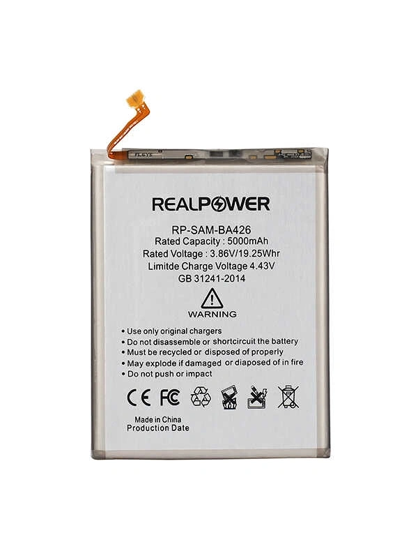 RealPower Samsung Uyumlu Galaxy M32 M325 Batarya 5000mAh Li-Polymer Uzun Ömürlü Pil