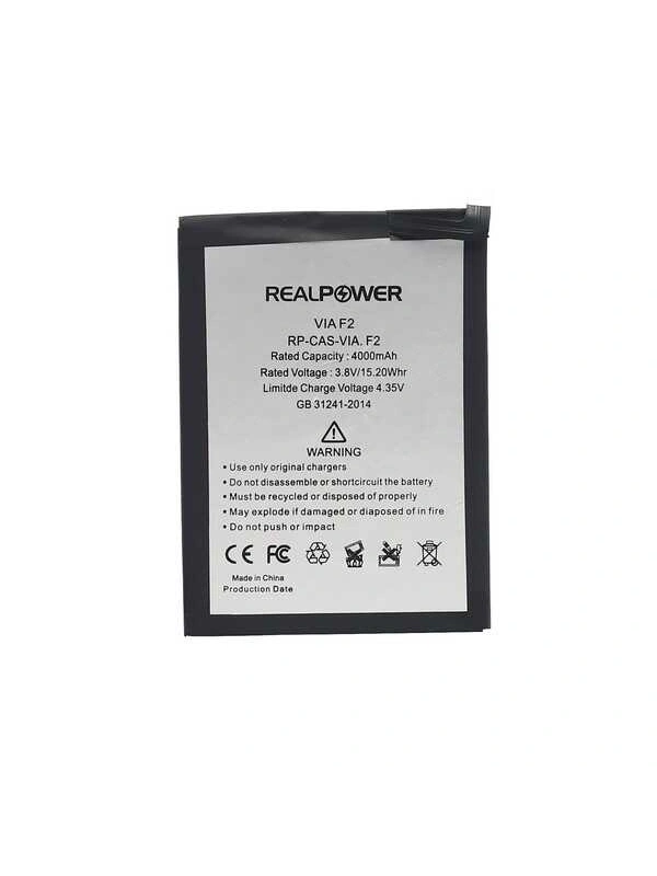 RealPower Casper Uyumlu Via F2 Batarya 4000mAh Li-Polymer Uzun Ömürlü Pil