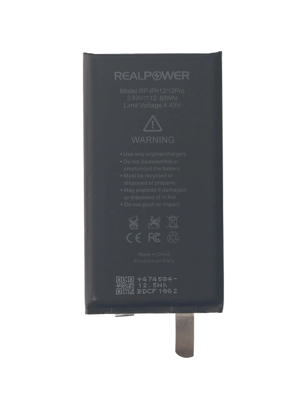 RealPower Apple Uyumlu iPhone 12 Pro Batarya Flexsiz Yüksek Kapasiteli Güçlendirilmiş Pil