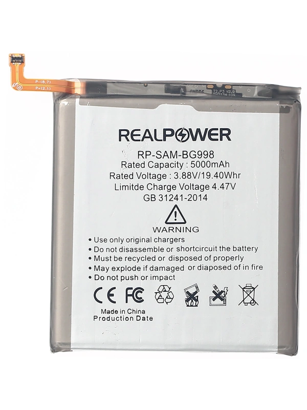 RealPower Samsung Uyumlu Galaxy S21 Ultra 5G G998 Batarya Li-Polymer Uzun Ömürlü Pil