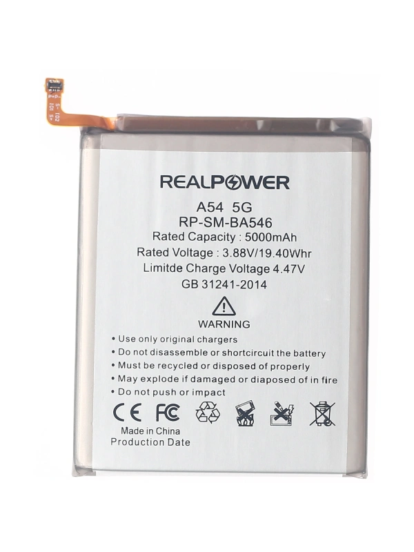 RealPower Samsung Uyumlu Galaxy A54 Batarya Li-Polymer Uzun Ömürlü Pil