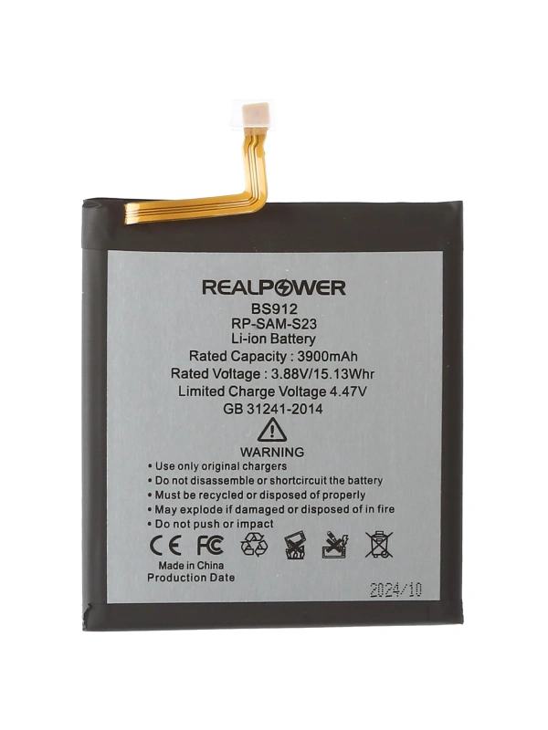 RealPower Samsung Uyumlu Galaxy S23 S912 Batarya Li-Polymer Uzun Ömürlü Pil