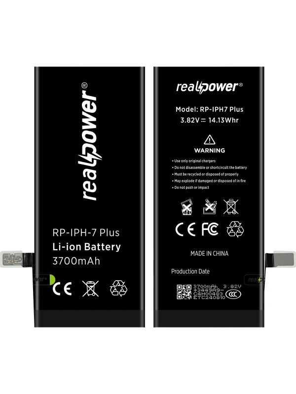 RealPower Apple Uyumlu iPhone 7 Plus Batarya 3700mAh Yüksek Kapasiteli Güçlendirilmiş Pil