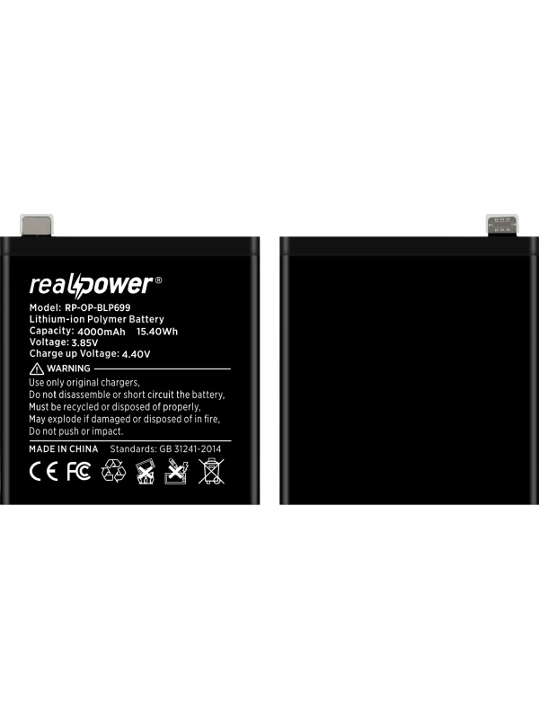 RealPower OnePlus Uyumlu 7 Batarya 3880mAh Li-Polymer Uzun Ömürlü Pil