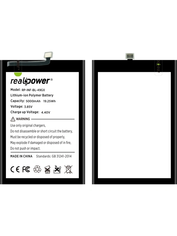 RealPower Infinix Uyumlu Hot 11s Batarya 5000mAh Li-Polymer Uzun Ömürlü Pil