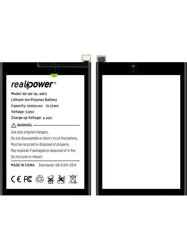 RealPower Infinix Uyumlu Hot 9 Batarya 5000mAh Li-Polymer Uzun Ömürlü Pil
