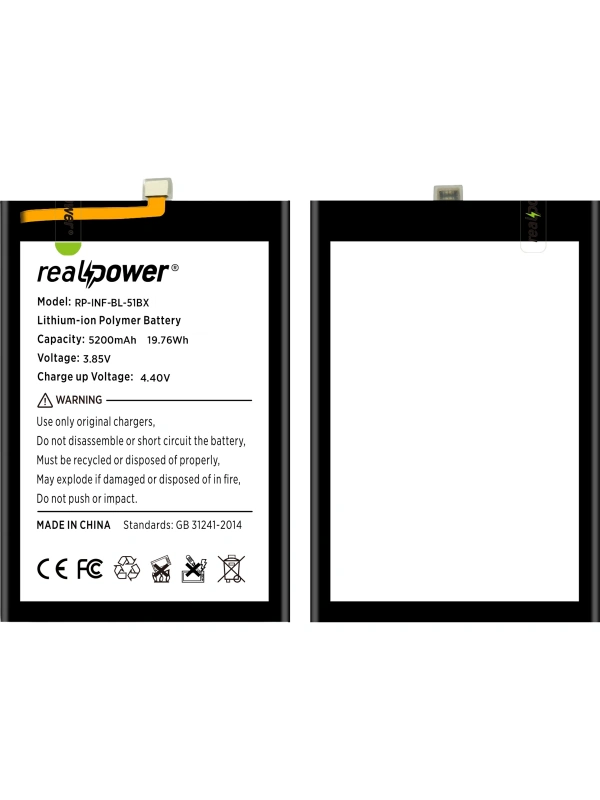 RealPower Infinix Uyumlu Hot 10 Batarya Li-Polymer Uzun Ömürlü Pil