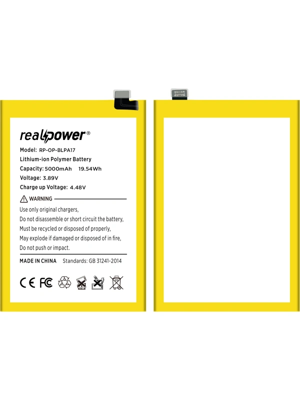 RealPower Realme Uyumlu C53 Batarya Li-Polymer Uzun Ömürlü Pil
