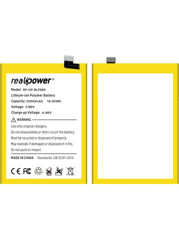 RealPower OnePlus Uyumlu Nord CE 3 Lite Batarya Li-Polymer Uzun Ömürlü Pil