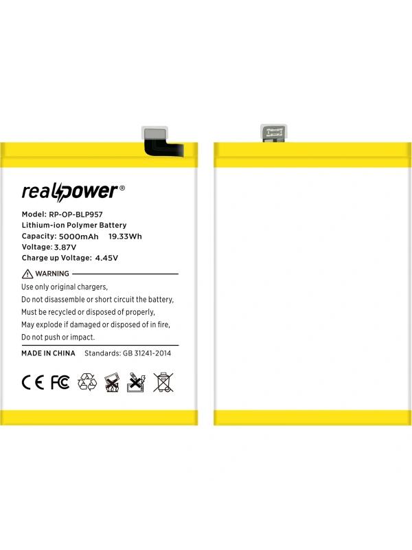 RealPower Realme Uyumlu 10 Batarya Li-Polymer Uzun Ömürlü Pil