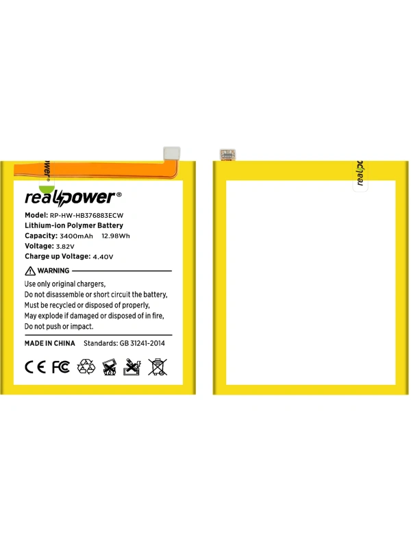 RealPower Huawei P9 Plus Batarya 3620mAh Li-Polymer Uzun Ömürlü Pil