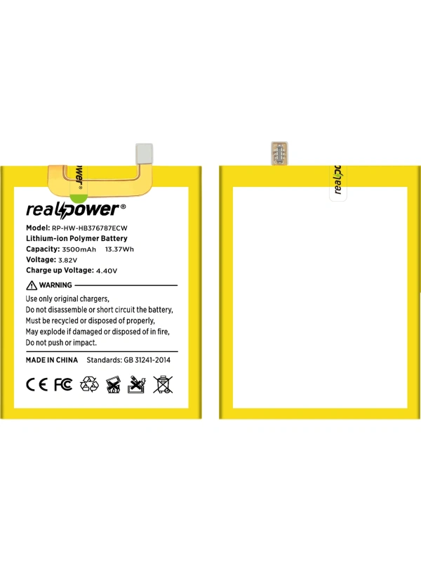 RealPower Huawei Uyumlu Honor V8 Batarya 3700mAh Li-Polymer Uzun Ömürlü Pil