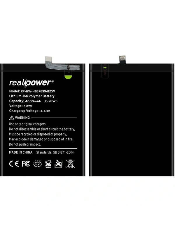 RealPower Huawei Uyumlu Honor V9 Batarya 4000mAh Li-Polymer Uzun Ömürlü Pil