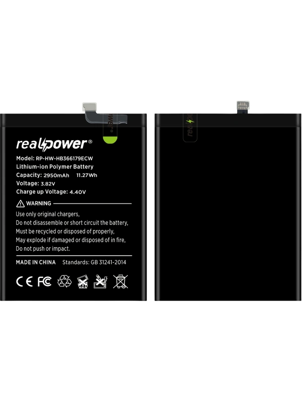 RealPower Huawei Uyumlu Nova 2 Batarya 2950mAh Li-Polymer Uzun Ömürlü Pil