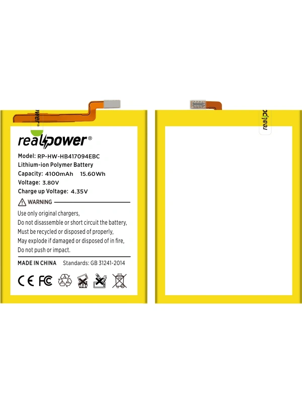 RealPower Huawei Uyumlu Mate 7 Batarya 4100mAh Li-Polymer Uzun Ömürlü Pil