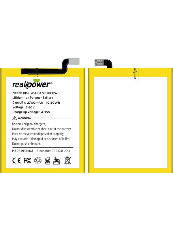 RealPower Huawei Uyumlu Mate S Batarya 2700mAh Li-Polymer Uzun Ömürlü Pil