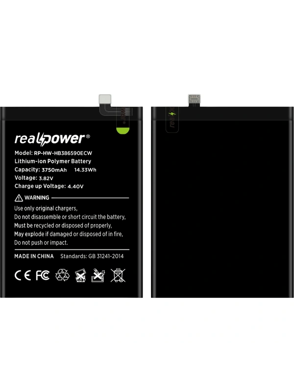 RealPower Huawei Honor 8X Batarya 3950mAh Li-Polymer Uzun Ömürlü Pil