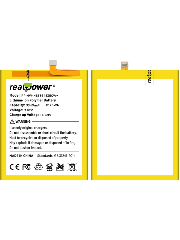 RealPower Huawei Uyumlu Mate 9 Lite Batarya 3570mAh Li-Polymer Uzun Ömürlü Pil