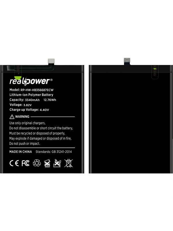 RealPower Huawei Uyumlu Nova 2i Batarya 3340mAh Li-Polymer Uzun Ömürlü Pil
