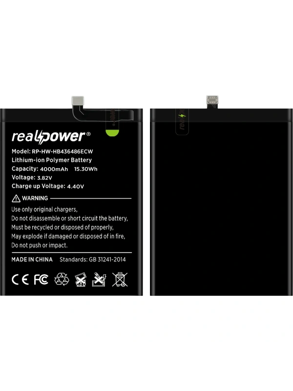 RealPower Huawei Uyumlu P20 Pro Batarya 4000mAh Li-Polymer Uzun Ömürlü Pil