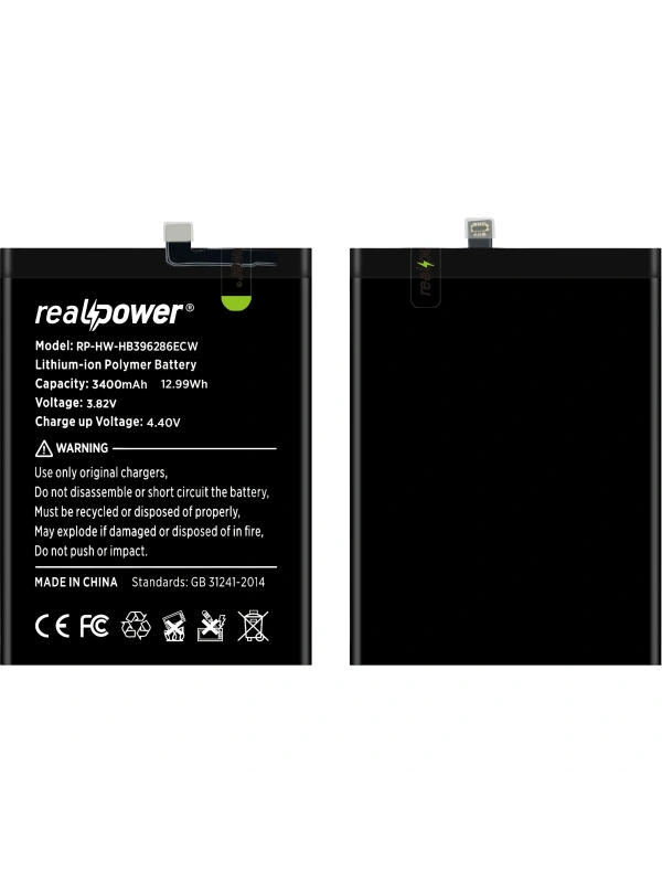 RealPower Huawei Uyumlu P Smart 2019 Batarya 3620mAh Li-Polymer Uzun Ömürlü Pil