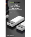Realpower 20000mAh 22.5W Taşınabilir Beyaz Powerbank RP-PB2W