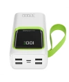 Realpower 30000mAh 22.5W Taşınabilir Ledli Beyaz Powerbank RP-PBC3