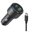 Realpower 38W Hızlı Araç Şarjı + Type-c den Lightning Kablo RP-CC38W