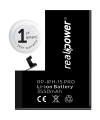 RealPower Apple Uyumlu iPhone 15 Pro Yüksek Kapasiteli Batarya 3550mah