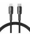 Realpower 20W USB-C - Lightning örgülü şarj Kablosu (1 m) CA-20WCLBK