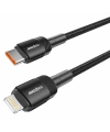 Realpower 20W USB-C - Lightning örgülü şarj Kablosu (1 m) CA-20WCLBK