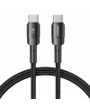 Realpower 60W USB-C - USB-C örgülü Şarj Kablosu siyah (1 m) CA-60WCCBK