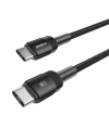 Realpower 60W USB-C - USB-C örgülü Şarj Kablosu siyah (1 m) CA-60WCCBK