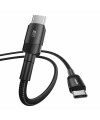 Realpower 60W USB-C - USB-C örgülü Şarj Kablosu siyah (1 m) CA-60WCCBK