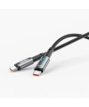 Realpower 60W USB-C - USB-C örgülü Şarj Kablosu gri (1 m) CA-60WCCGR