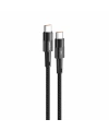 Realpower 60W USB-C - USB-C örgülü Şarj Kablosu siyah (1 m) CA-60WCCBK2
