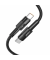 Realpower 60W USB-C - USB-C örgülü Şarj Kablosu siyah (1 m) CA-60WCCBK2