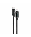 Realpower 100W USB-C - USB-C dijital göstergeli örgülü Şarj Kablosu siyah  (1 m) CA-100WCCBK